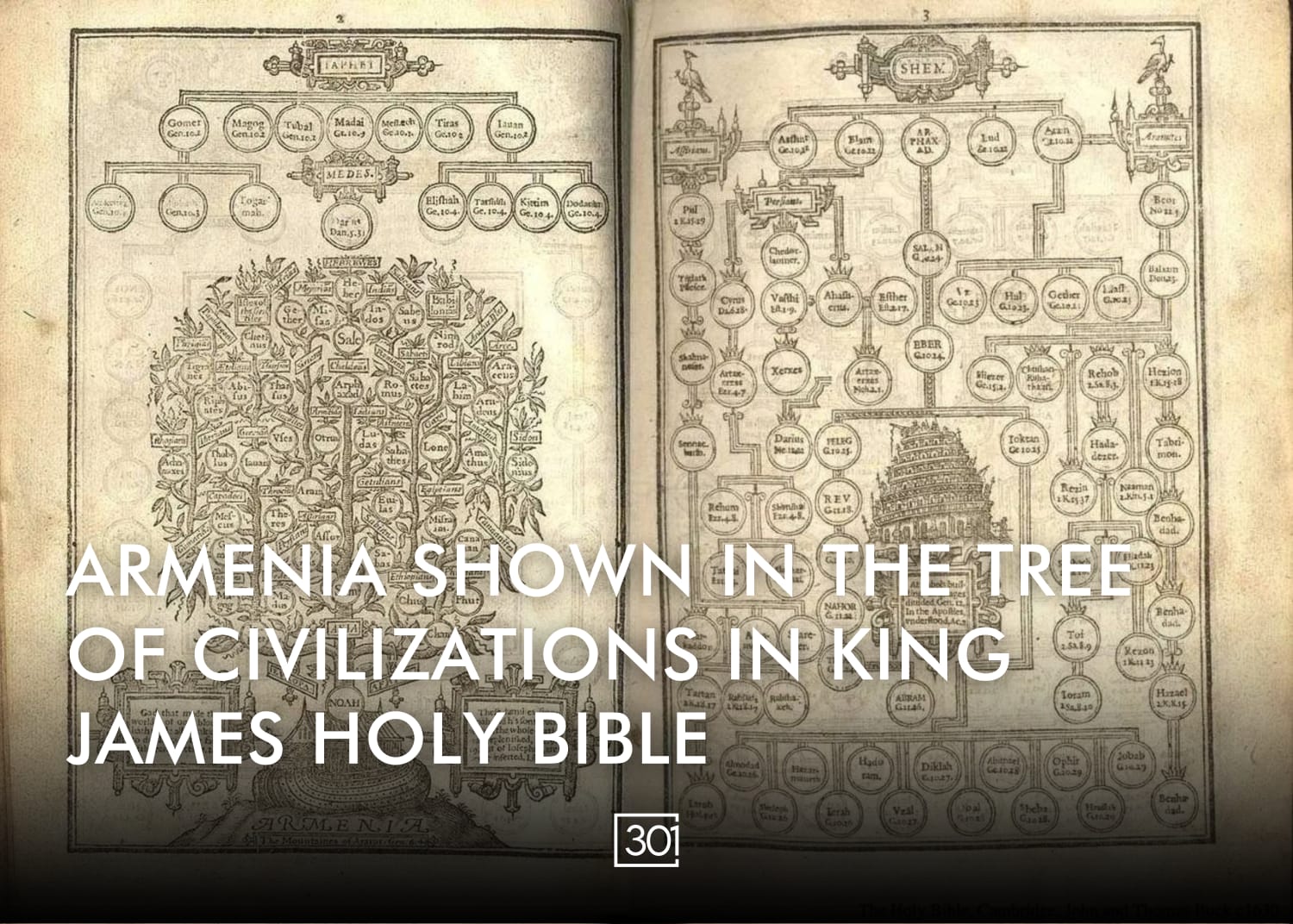 Armenia Shown in the Tree of Civilizations in the King James Holy Bible