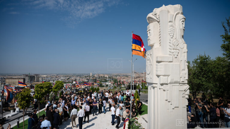 Public and Political Figures from Artsakh and Armenia Visit Yerablur on the 35th Anniversary of Artsakh’s Independence