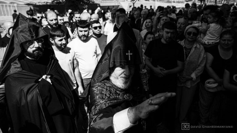 Archbishop Ajapahyan Celebrates Divine Liturgy at Holy Etchmiadzin on Khachverats Following Overturning of Conviction
