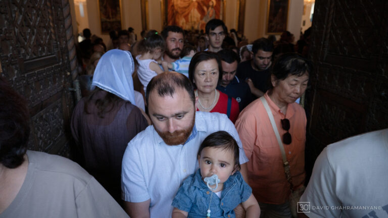 Archbishop Ajapahyan Celebrates Divine Liturgy at Holy Etchmiadzin on Khachverats Following Overturning of Conviction