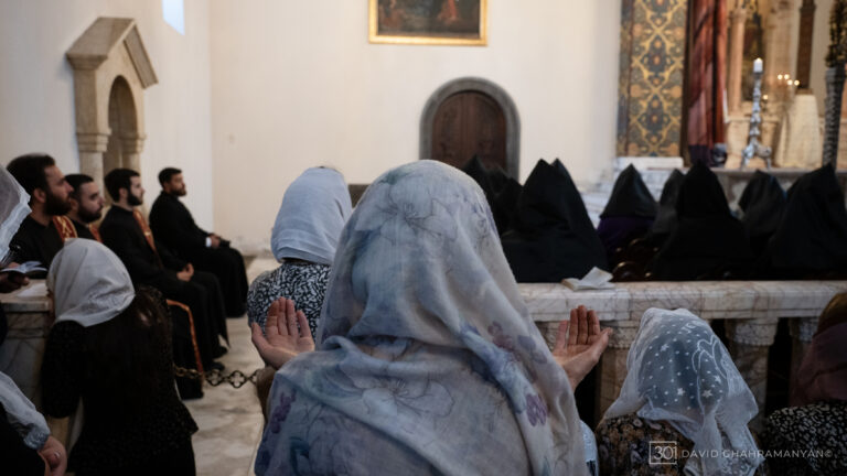 Archbishop Ajapahyan Celebrates Divine Liturgy at Holy Etchmiadzin on Khachverats Following Overturning of Conviction