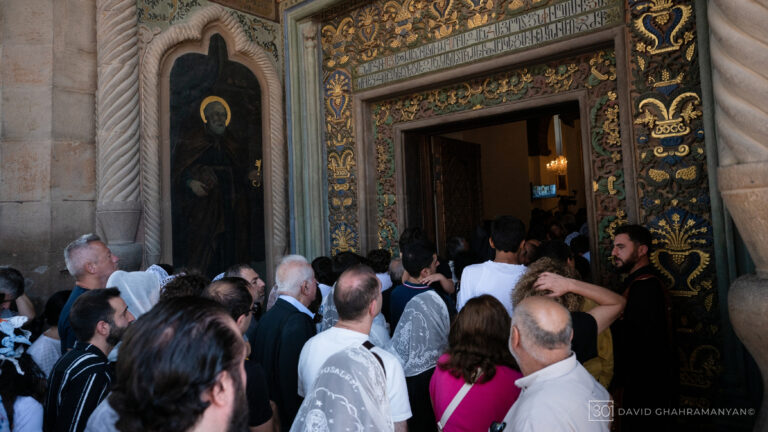 Archbishop Ajapahyan Celebrates Divine Liturgy at Holy Etchmiadzin on Khachverats Following Overturning of Conviction