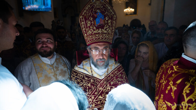 Archbishop Ajapahyan Celebrates Divine Liturgy at Holy Etchmiadzin on Khachverats Following Overturning of Conviction